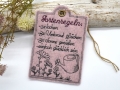 Bild 2 von Filz Türschild Gartenschild Gartenregel rosa meliert