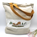 Bild 1 von Tasche Beutel Einkaufstasche beige Cord Reh