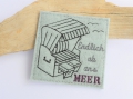 Filzuntersetzer Strandkorb MugRug 10x10cm