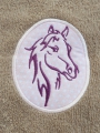 Bild 3 von kleines Handtuch mit Pferd aus Bio Frottee beige