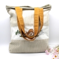 Bild 3 von Tasche Beutel Einkaufstasche beige Cord Reh