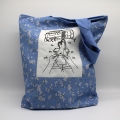 Bild 1 von Tasche Beutel große Einkaufstasche blau Blumen Camping Stricken Wolle