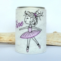 Spardose Blechdose Ballerina mit Name Spardose