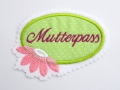 Aufnäher  Applikation für Mutterpass mit Blume