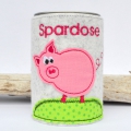 Bild 2 von Spardose Blechdose Schwein mit Name Spardose