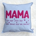 Bild 2 von Kissen Mama 40x40cm beere rosa Wir haben dich sooo lieb