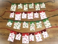 Bild 3 von Wimpelkette Adventskalender grün rot bunt Schneemann Wichtel